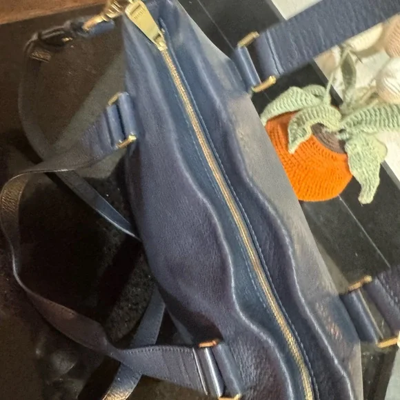 Fossil Dark Blue Leather Shoulder Bag - Picture 8 of 15